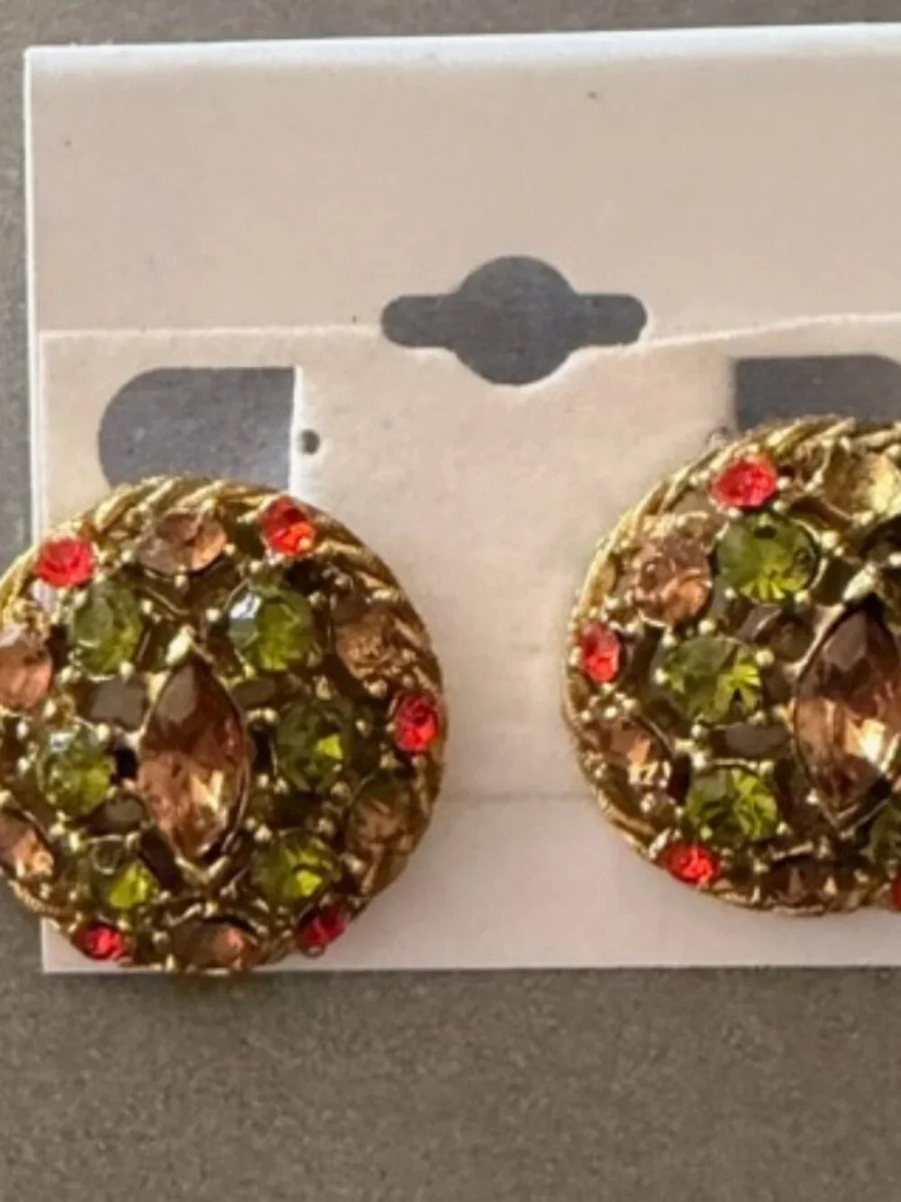 Vintage Maltese Cross Brooch w/ matching clip-on earrings